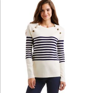 Vineyard Vines Merino Wool Button Striped Sweater